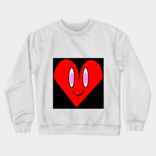 Smile face hearth Crewneck Sweatshirt